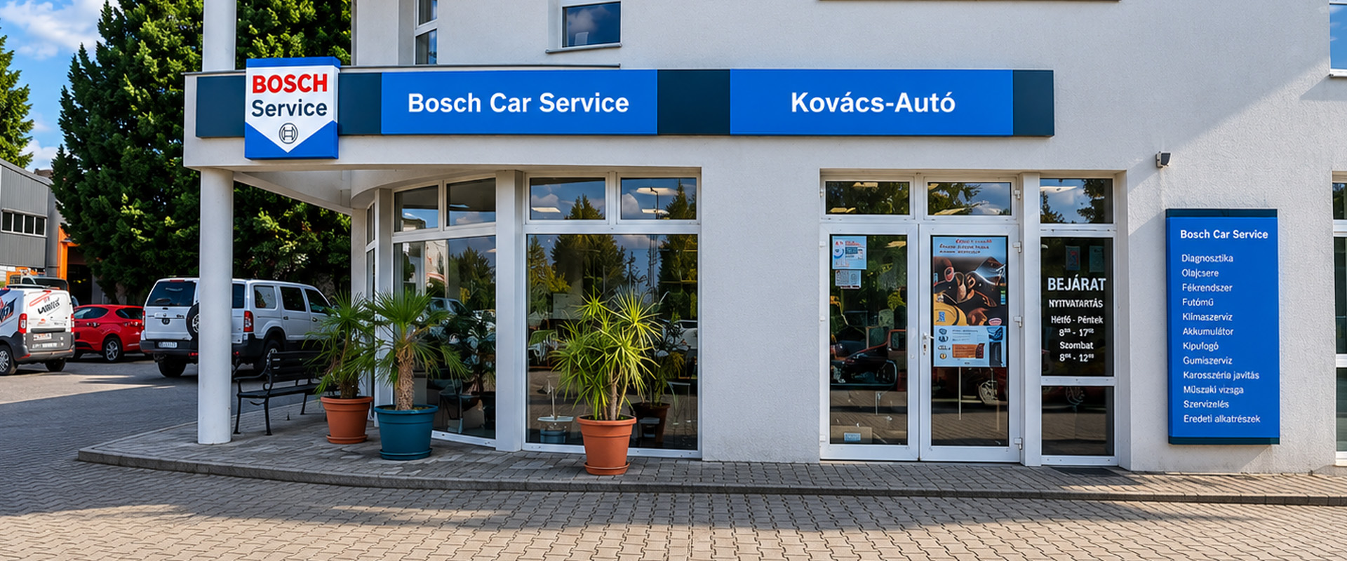Autószerviz Siófok bejárata – Bosch Car Service partnerműhely